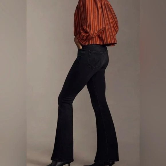 NEW MOTHER Black The Weekender in Deep End Wash Flare Size 29 - Picture 2 of 11